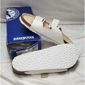 Birkenstock Arizona White, Big Buckle Sandals Size